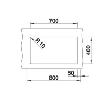 Кухонна мийка Blanco ROTAN 700-U (527330) вулканічний сірий