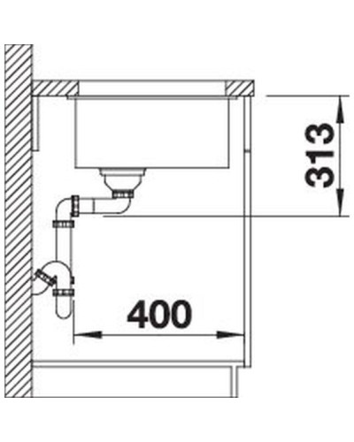 Кухонна мийка Blanco SUBLINE 320-U (527343) вулканічний сірий