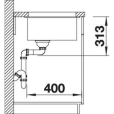 Кухонна мийка Blanco SUBLINE 400-U (527349) вулканічний сірий