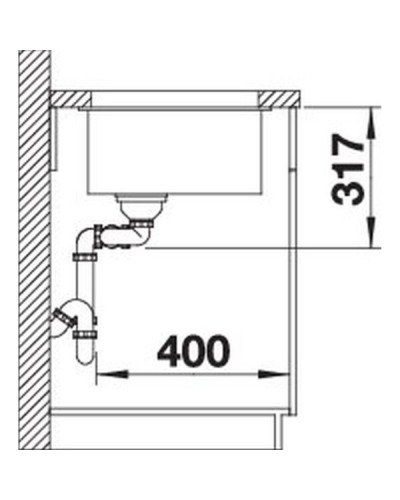 Кухонна мийка Blanco SUBLINE 430/270-U (527350) вулканічний сірий