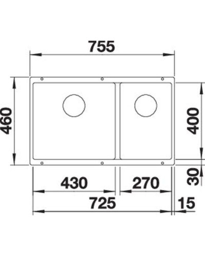 Кухонна мийка Blanco SUBLINE 430/270-U (527350) вулканічний сірий