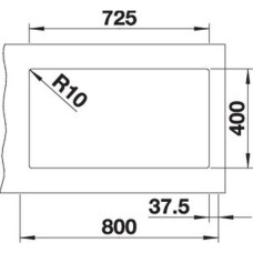 Кухонна мийка Blanco SUBLINE 430/270-U (527350) вулканічний сірий