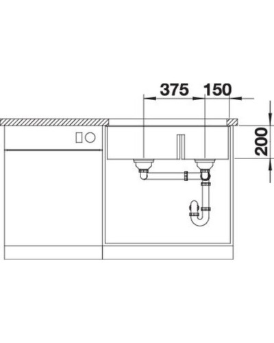 Кухонна мийка Blanco SUBLINE 430/270-U (527350) вулканічний сірий