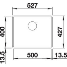 Кухонна мийка Blanco SUBLINE 500-F (527352) вулканічний сірий