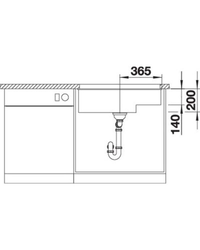 Кухонна мийка Blanco SUBLINE 700-U Level (527355) вулканічний сірий