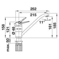 Кухонний змішувач Blanco WEGA II (526980) ніжний білий