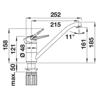 Кухонний змішувач Blanco WEGA II (526981) вулканічний сірий