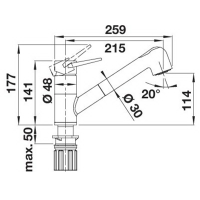 Кухонний змішувач Blanco WEGA-S II (526982) ніжний білий