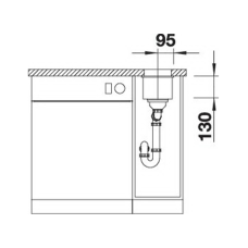 Кухонна мийка Blanco SUBLINE 160-U (526799) вулканічний сірий