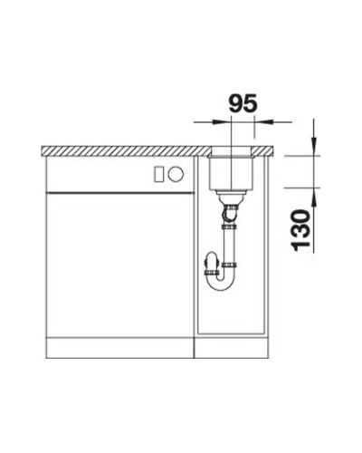 Кухонна мийка Blanco SUBLINE 160-U (526799) вулканічний сірий