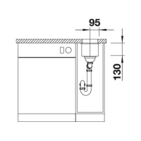 Кухонна мийка Blanco SUBLINE 160-U (526802) ніжний білий
