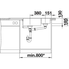 Кухонна мийка Blanco DELTA II (527055) ніжний білий