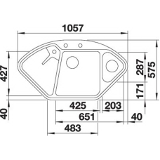 Кухонна мийка Blanco DELTA II (527055) ніжний білий