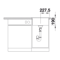 Кухонна мийка Blanco DALAGO 45-F (527060) ніжний білий