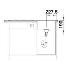 Кухонна мийка Blanco DALAGO 45-F (527060) ніжний білий