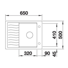 Кухонна мийка Blanco ELON 45S (527068) ніжний білий