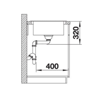 Кухонна мийка Blanco ELON 45S (527068) ніжний білий