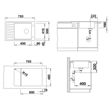 Кухонна мийка Blanco ELON XL 6S (527070) ніжний білий