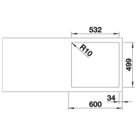 Кухонна мийка Blanco SUBLINE 500-IF/A SteelFrame (525999) чорний / нержавіюча сталь