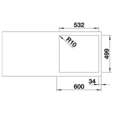 Кухонна мийка Blanco SUBLINE 500-IF/A SteelFrame (525999) чорний / нержавіюча сталь