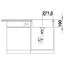 Кухонна мийка Blanco SUBLINE 500-IF/A SteelFrame (525999) чорний / нержавіюча сталь