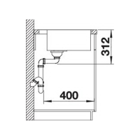 Кухонна мийка Blanco SUBLINE 500-IF/A SteelFrame (525999) чорний / нержавіюча сталь