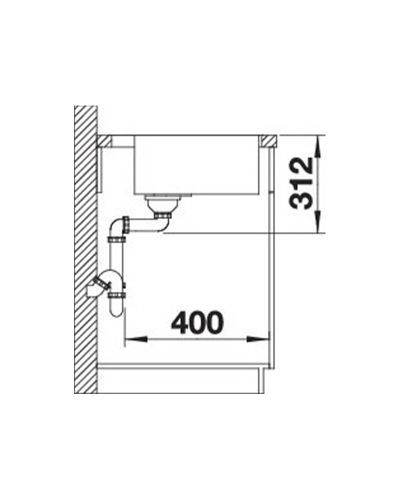 Кухонна мийка Blanco SUBLINE 500-IF/A SteelFrame (525999) чорний / нержавіюча сталь