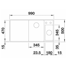 Кухонна мийка Blanco AXIA III 6S-F (527050) ніжний білий