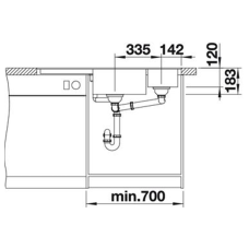Кухонна мийка Blanco DELTA II-F (527056) ніжний білий