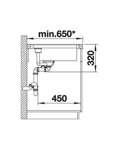 Кухонна мийка Blanco DELTA II-F (527056) ніжний білий