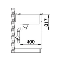 Кухонна мийка Blanco ETAGON 500-U (527075) ніжний білий