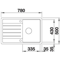 Кухонна мийка Blanco LEGRA 45S (527085) ніжний білий