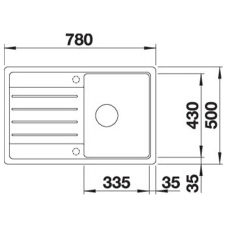 Кухонна мийка Blanco LEGRA 45S (527085) ніжний білий