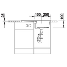 Кухонна мийка Blanco METRA 45S (527105) ніжний білий