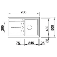 Кухонна мийка Blanco METRA 45S (527105) ніжний білий