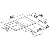 Кухонна мийка Blanco METRA 45 S-F (527107) ніжний білий