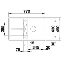Кухонна мийка Blanco METRA 45 S-F (527107) ніжний білий