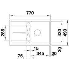 Кухонна мийка Blanco METRA 45 S-F (527107) ніжний білий