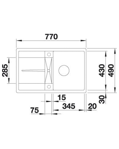 Кухонна мийка Blanco METRA 45 S-F (527107) ніжний білий