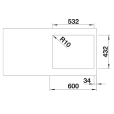 Кухонна мийка Blanco SUBLINE 500-IF SteelFrame (525998) чорний / нержавіюча сталь