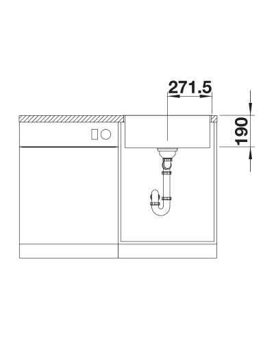 Кухонна мийка Blanco SUBLINE 500-IF SteelFrame (525998) чорний / нержавіюча сталь