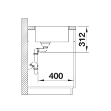 Кухонна мийка Blanco SUBLINE 500-IF SteelFrame (525998) чорний / нержавіюча сталь