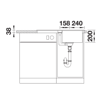 Кухонна мийка Blanco ADIRA 45 S (527586) антрацит