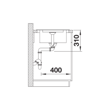 Кухонна мийка Blanco ADIRA 45 S (527586) антрацит