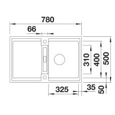 Кухонна мийка Blanco ADIRA 45 S (527588) вулканічний сірий