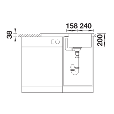 Кухонна мийка Blanco ADIRA 45 S (527590) ніжний білий