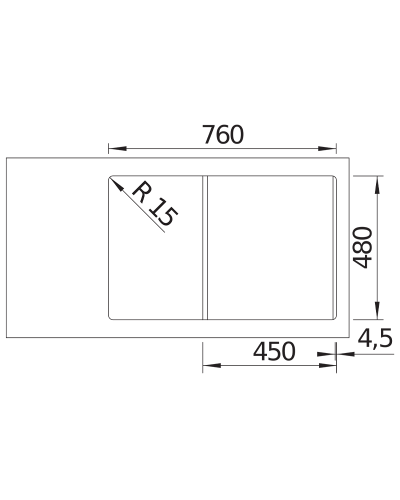 Кухонна мийка Blanco ADIRA 45 S (527591)