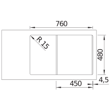 Кухонна мийка Blanco ADIRA 45 S (527592) кава