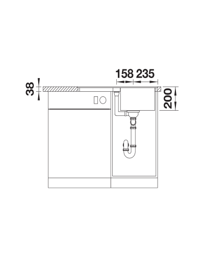 Кухонна мийка Blanco ADIRA 45 SF (527593)