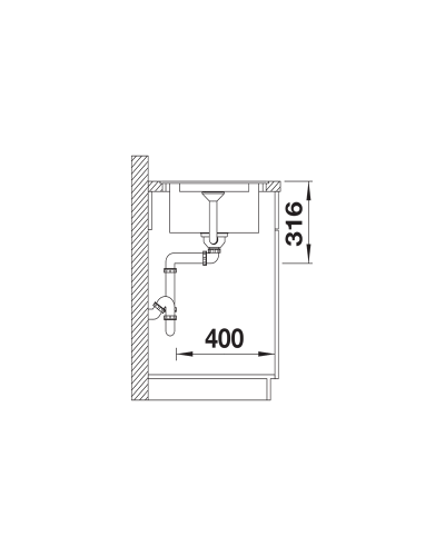 Кухонна мийка Blanco ADIRA 45 SF (527593)